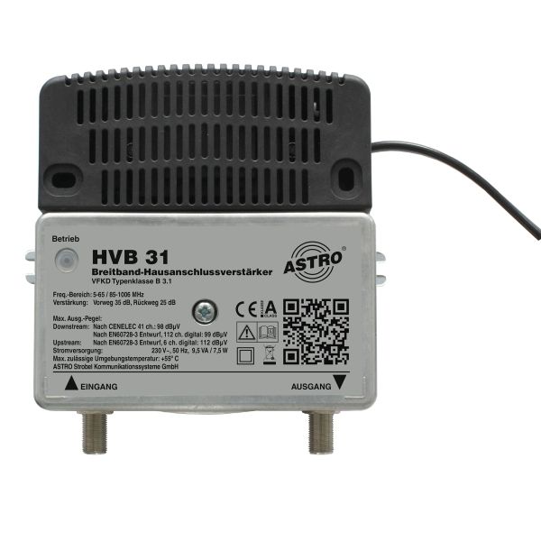 ASTRO Strobel 2 GHz Breitbandverstärker 00217352 Typ HVB 31 