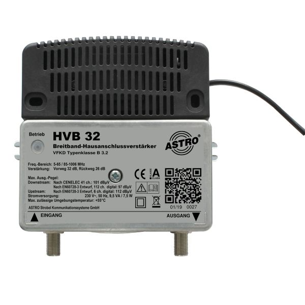 ASTRO Strobel 3 GHz Breitbandverstärker 00217353 Typ HVB 32 