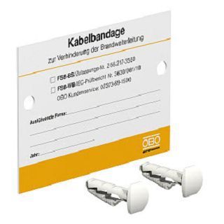 OBO Bettermann 7203140 Typ KS-FSB DE Kennzeichnungsschild für Kabelbandage 
