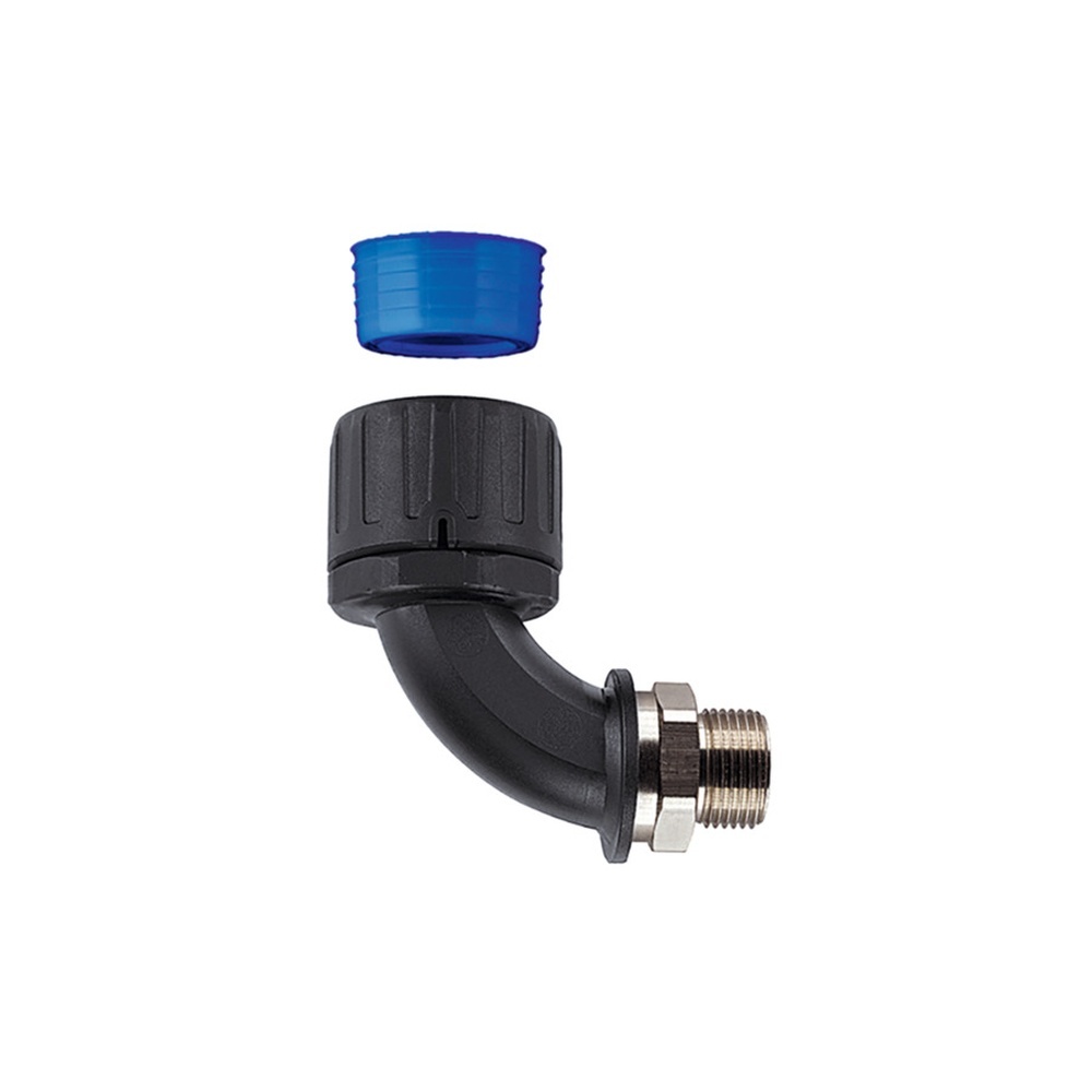 Hellermann Kunststoffverschraubung 166-23106 Typ HGL42-90M-M40 PA66/NPB/TPE BK 2