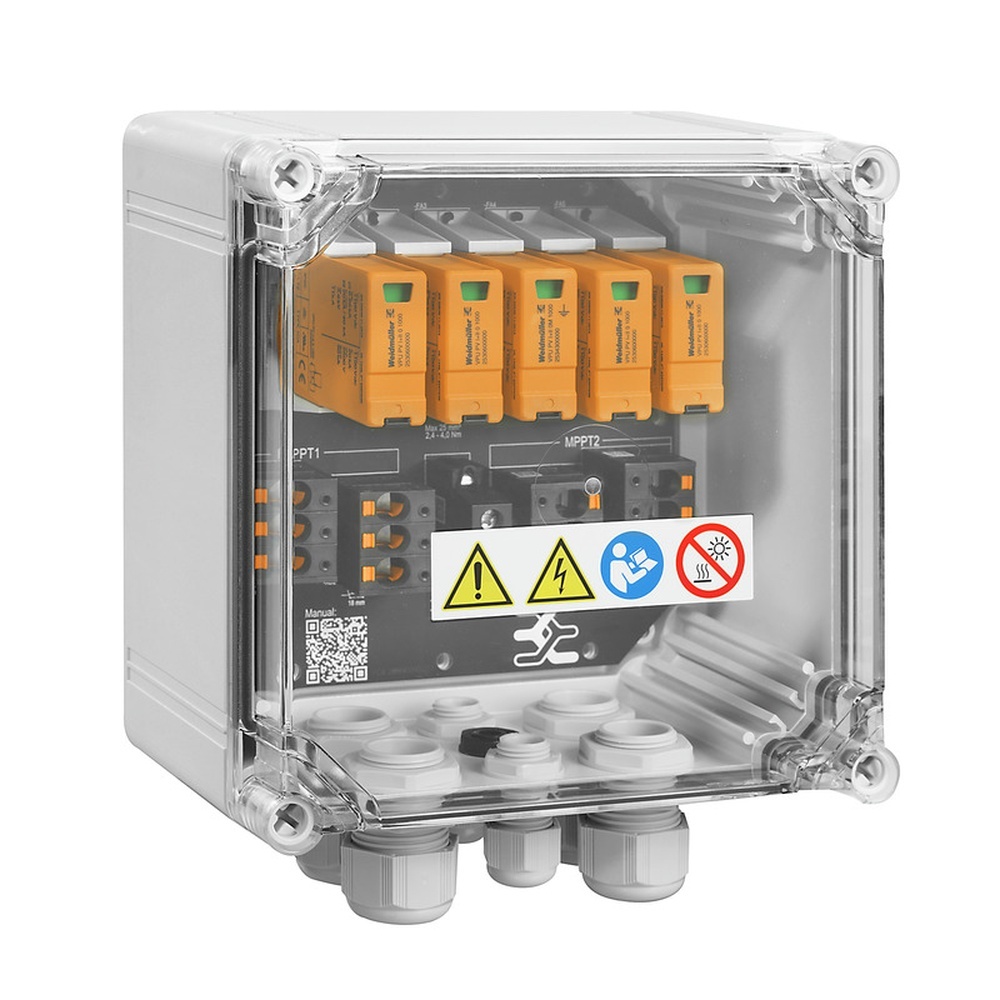 Weidmüller Generatoranschlusskasten 2866320000 Typ PVN DC 2IN/1OUTX2 2MPPT SPD1R CG 1.1KV