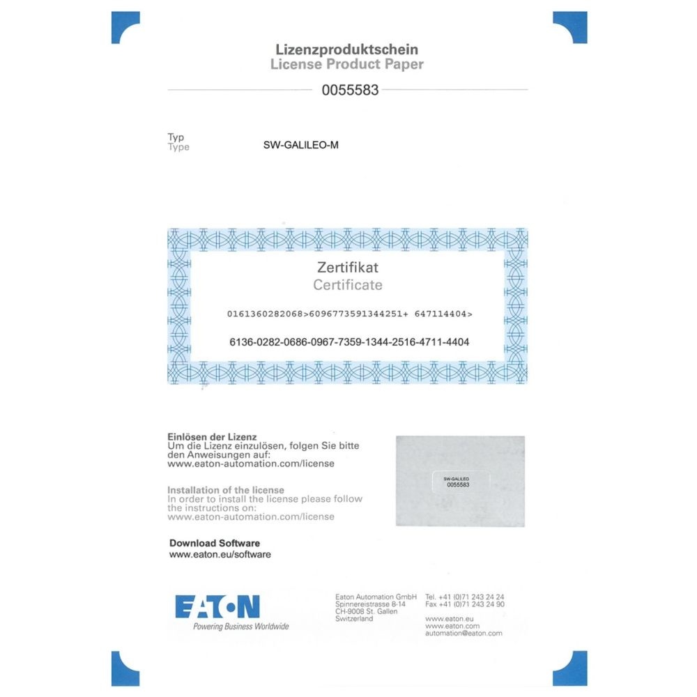 Eaton Visualisierungssoftware 140379 Typ SW-GALILEO