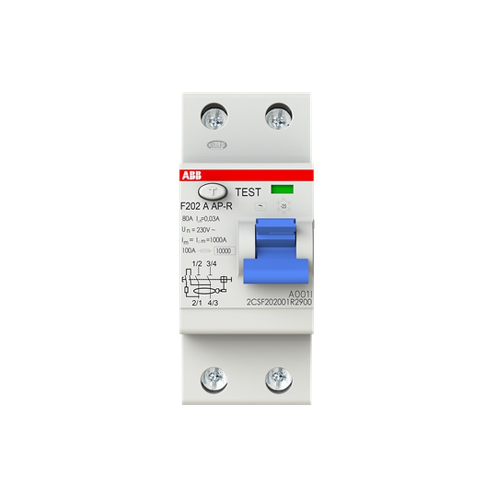 ABB Fehlerstrom Schutzschalter 2CSF202401R1800 Typ F202A-80/0,03AP-R