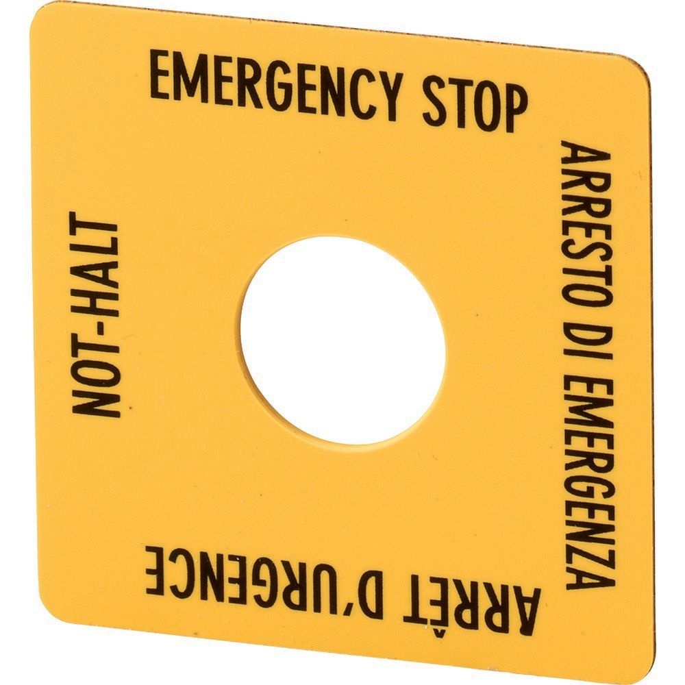 Eaton NOT HALT Schild 121375 Typ SQT11