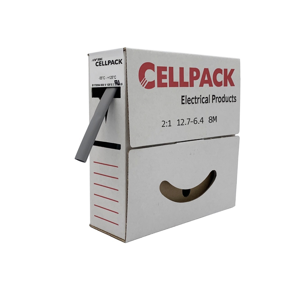 Cellpack Warmschrumpfschlauch 144449 Typ SB/12.7-6.4/GY/8m