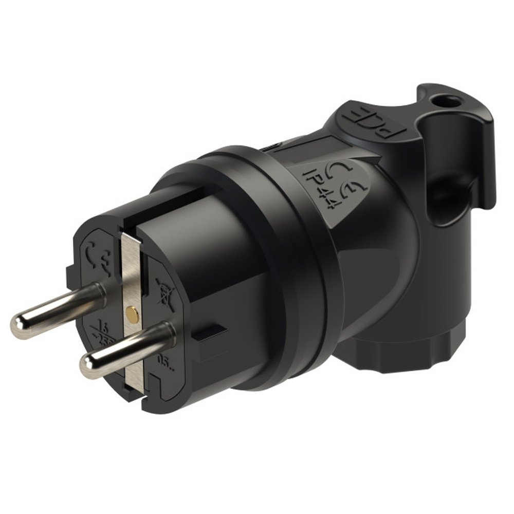 PC Electric Winkelstecker Vollgummi 05812-s