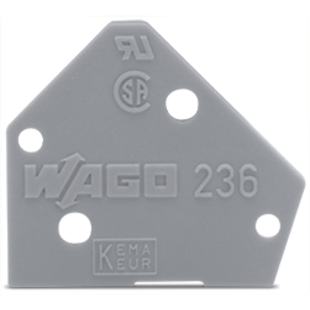 Wago Abschlussplatte 236-100 Wago Abschlussplatte 236-100