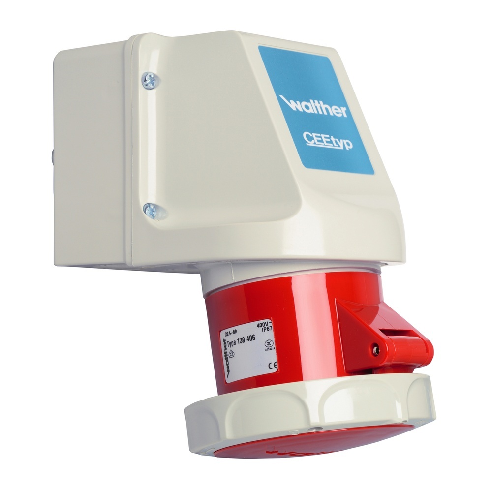 Walther-Werke Wasserdichte Wandsteckdose 139406