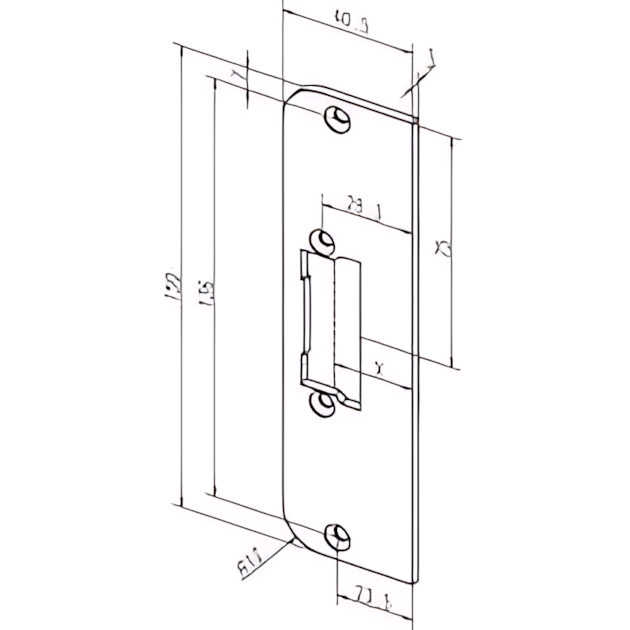 Assa Abloy Flachschließblech -------65B35-01 Assa Abloy Flachschließblech -------65B35-01