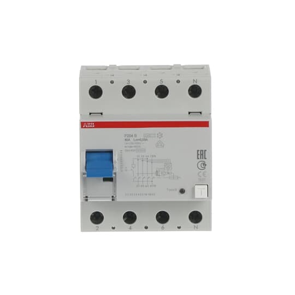 ABB Fehlerstrom Schutzschalter 2CSF204501R1800 Typ F204B-80/0,03