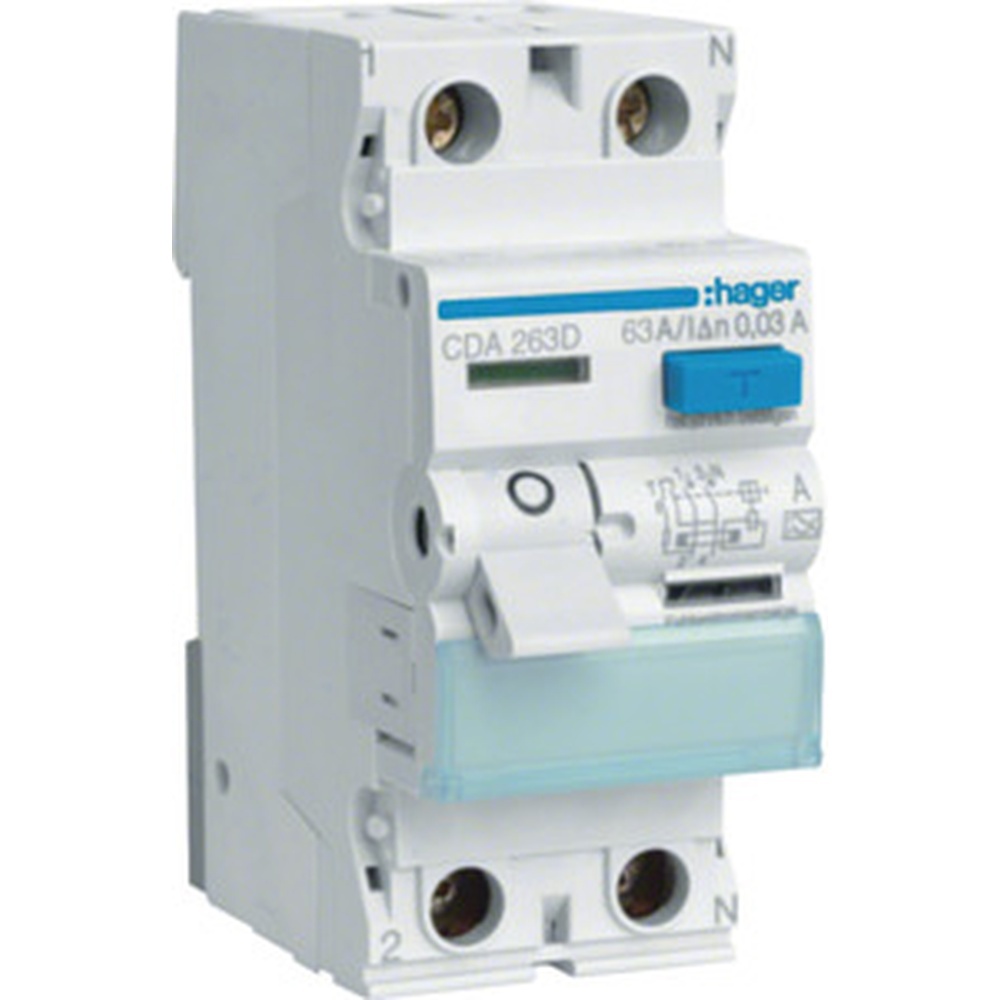Hager Fehlerstromschutzschalter CDA263D Hager Fehlerstromschutzschalter CDA263D