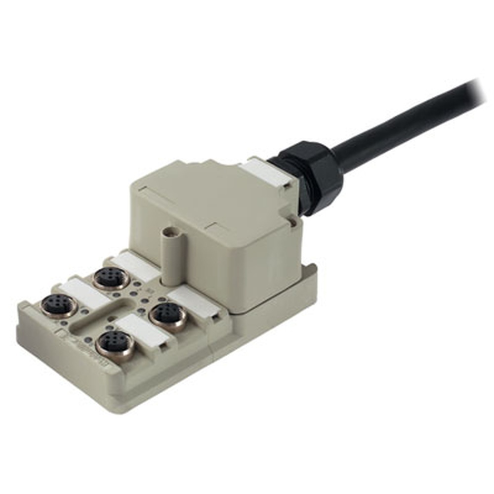 Weidmüller Passiver Sensor Aktor Verteiler 1804600000 Typ SAI-4-MF 5P PUR 5M