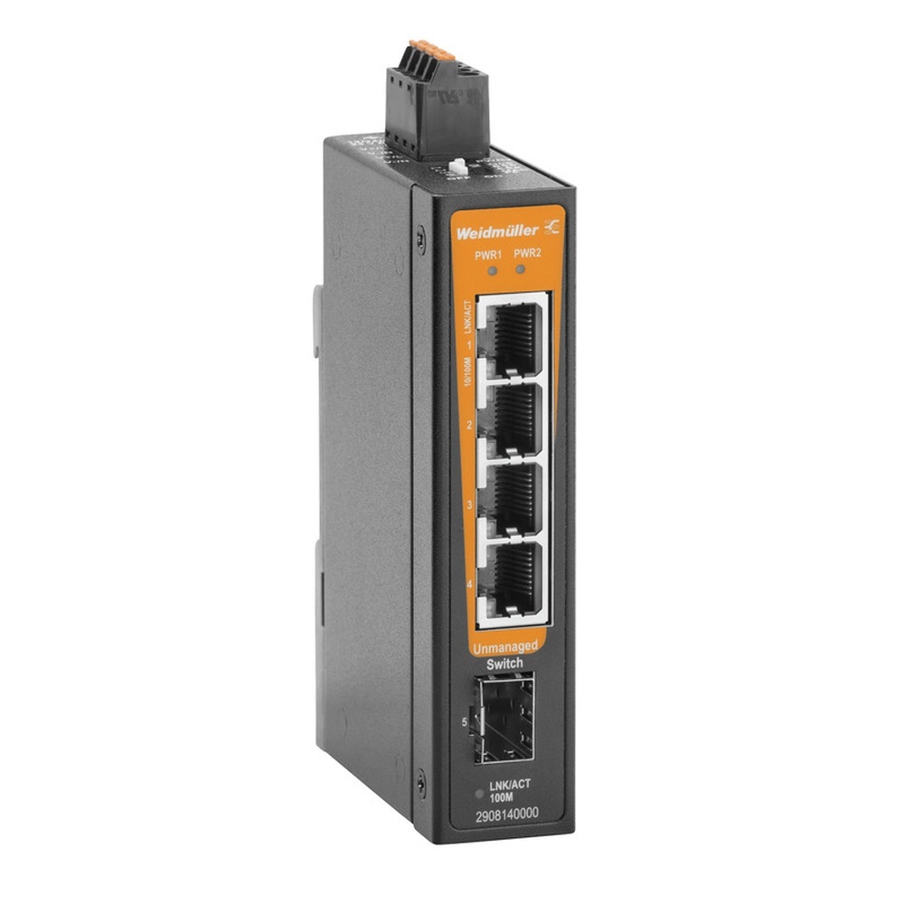 Weidmüller Netzwerk Switch 2908140000 Typ IE-SW-BLB-05-4TX-1FESFP