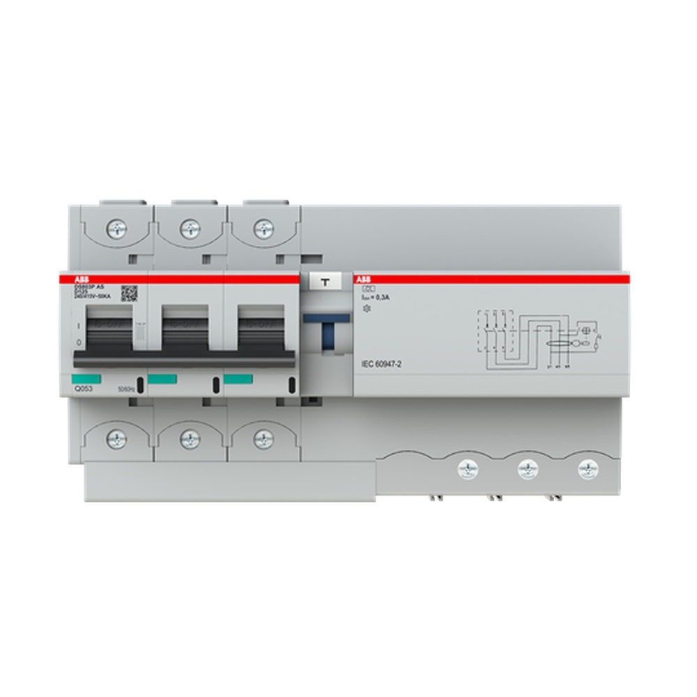 ABB Verteilerbaugruppe mit Kombi FI Schalter Leitungsschutzsch 2CCG001337R0001 Typ DS803P-D125/0.3 A