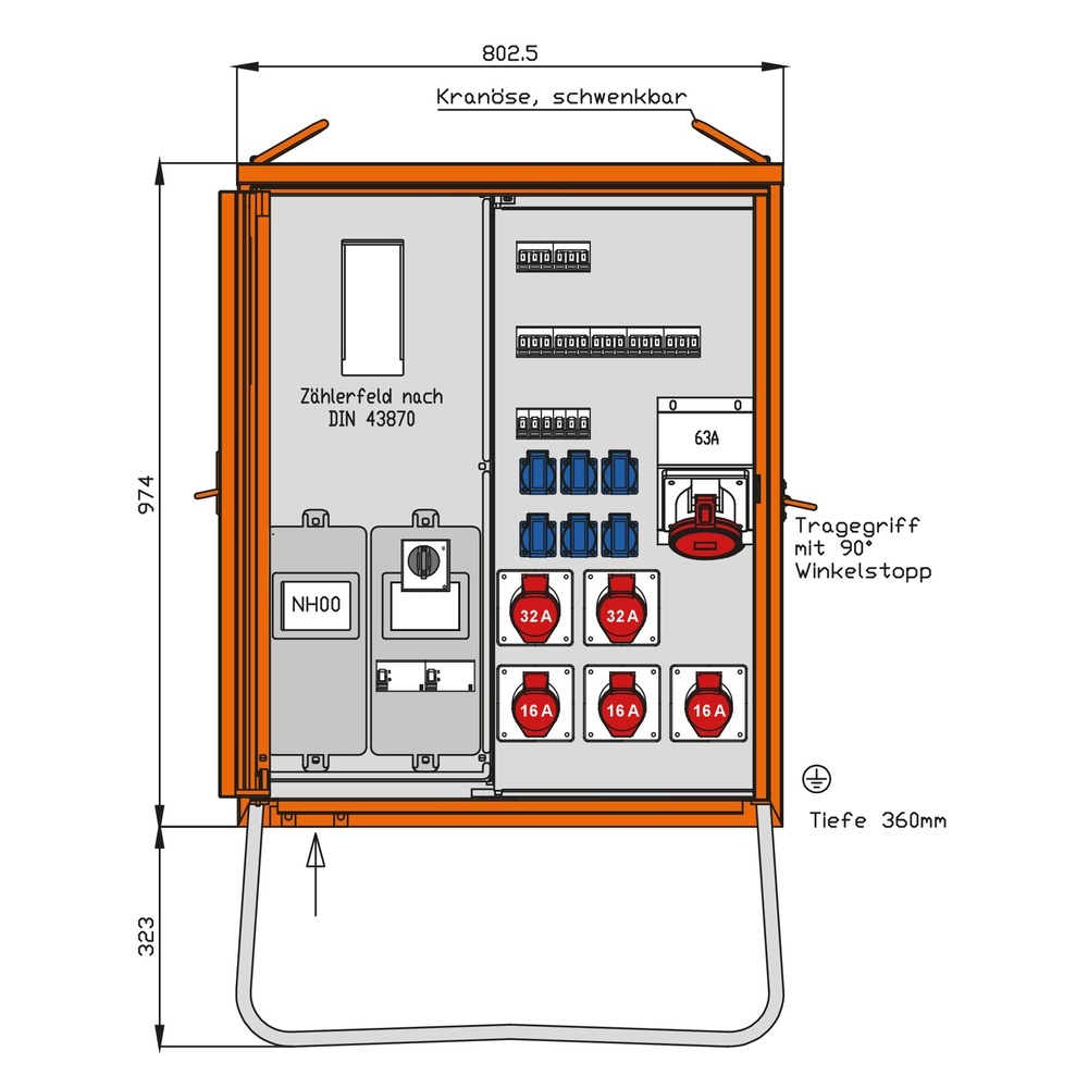Walther-Werke Anschlussverteiler Schrank WAV0179BR1 Walther-Werke Anschlussverteiler Schrank WAV0179BR1