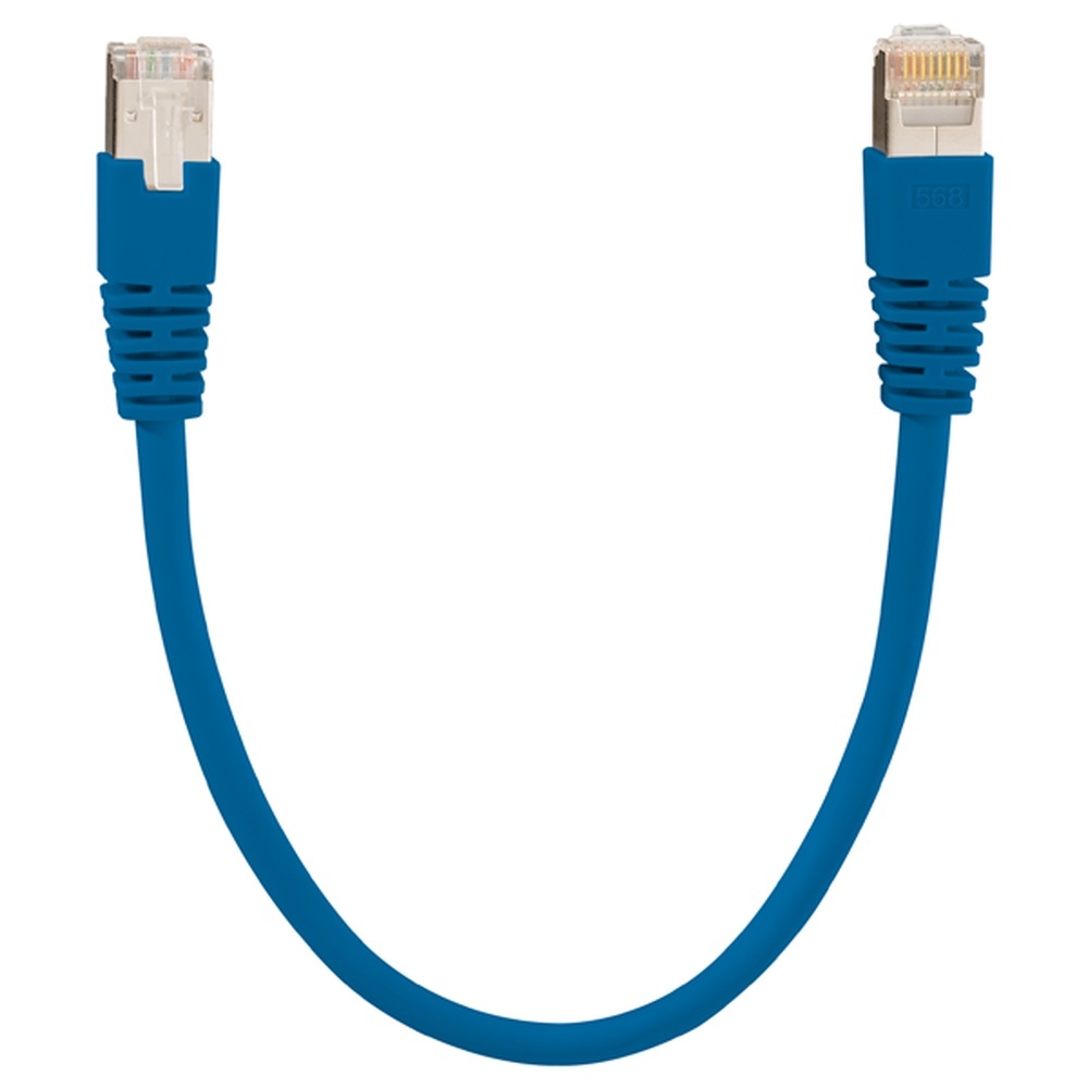 Rutenbeck Patchkabel 21500510 Typ PK Cat.6A iso 1,0 m blau