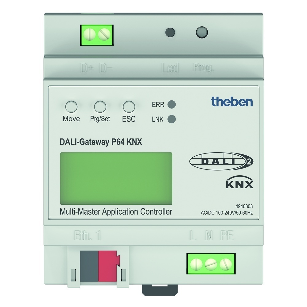 Theben Beleuchtungssteuerung 4940303 Typ DALI Gateway P64 KNX