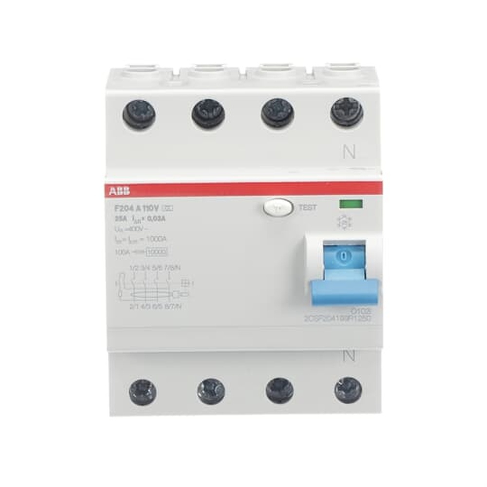 ABB Fehlerstrom Schutzschalter 2CSF204199R1250 Typ F204A-25/0,03-110V