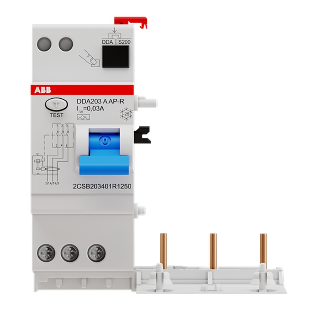 ABB Fehlerstromschutzblock 2CSB203401R1250 Typ DDA203A-25/0,03AP-