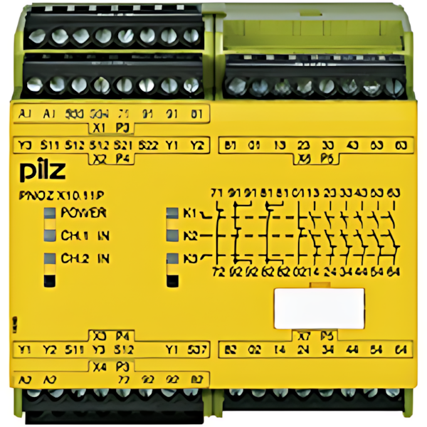 Pilz Sicherheitsschaltgerät 777750 Typ PNOZ X10.11P 24VDC 6n/o 4n/c 6LED