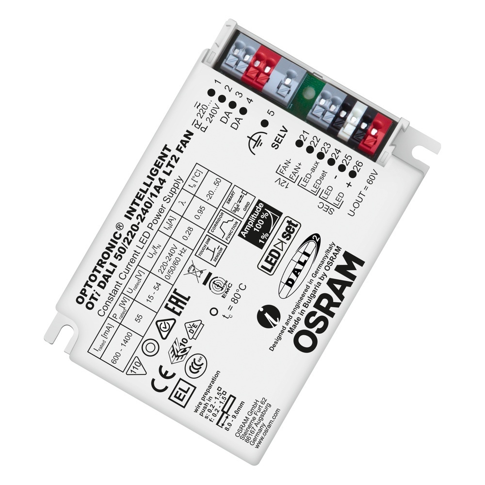 Ledvance Osram LED Betriebsgerät 488182 Typ OTI-DALI-50/220 bis 240/1A4-LT2FAN