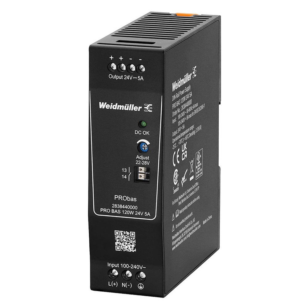 Weidmüller Stromversorgungsgerät 2838440000 Typ PRO BAS 120W 24V 5A