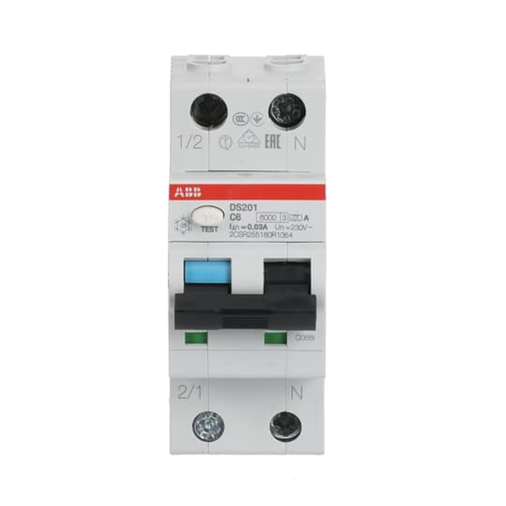 ABB Kombination FI Schalter Leitungsschutzschalter 2CSR255180R1064 Typ DS201A-C6/0,03