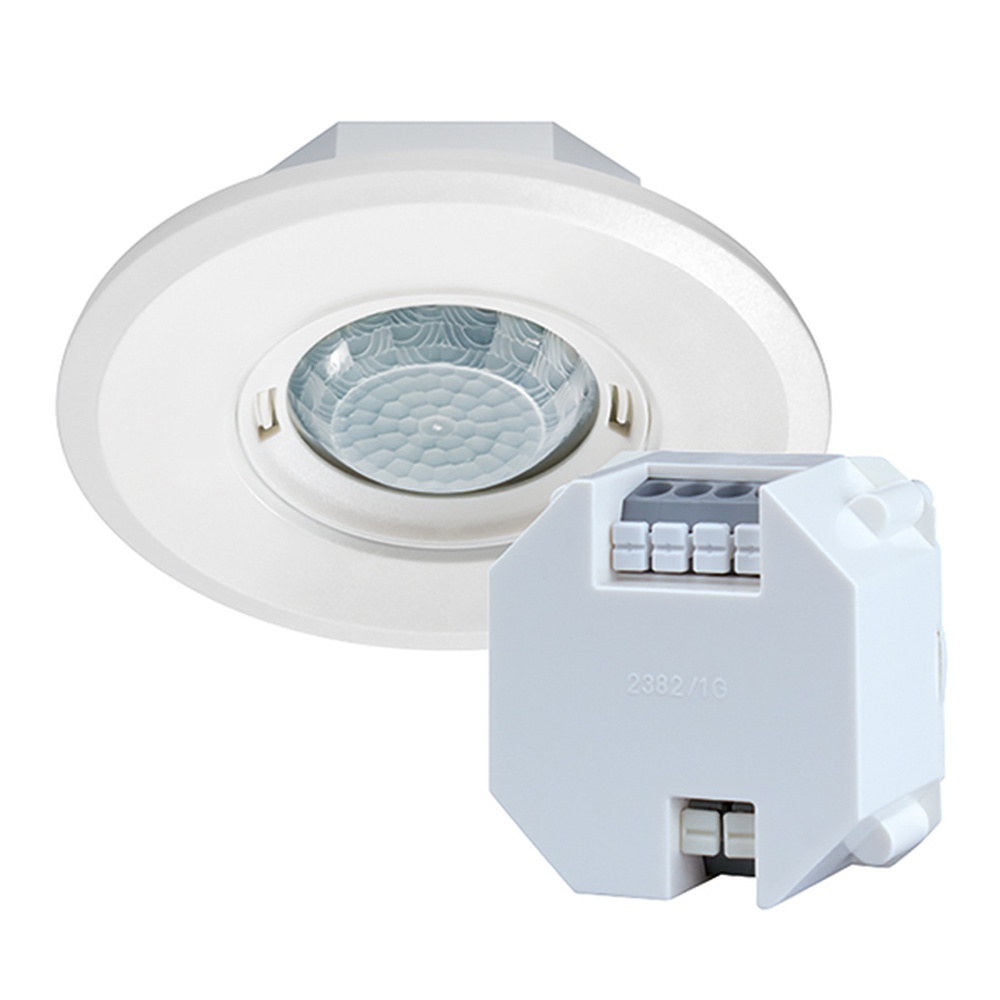 ESYLUX Decken Präsenzmelder EP10428708 Typ PD-FLAT 360i/8 ROUND WHITE DALI SET