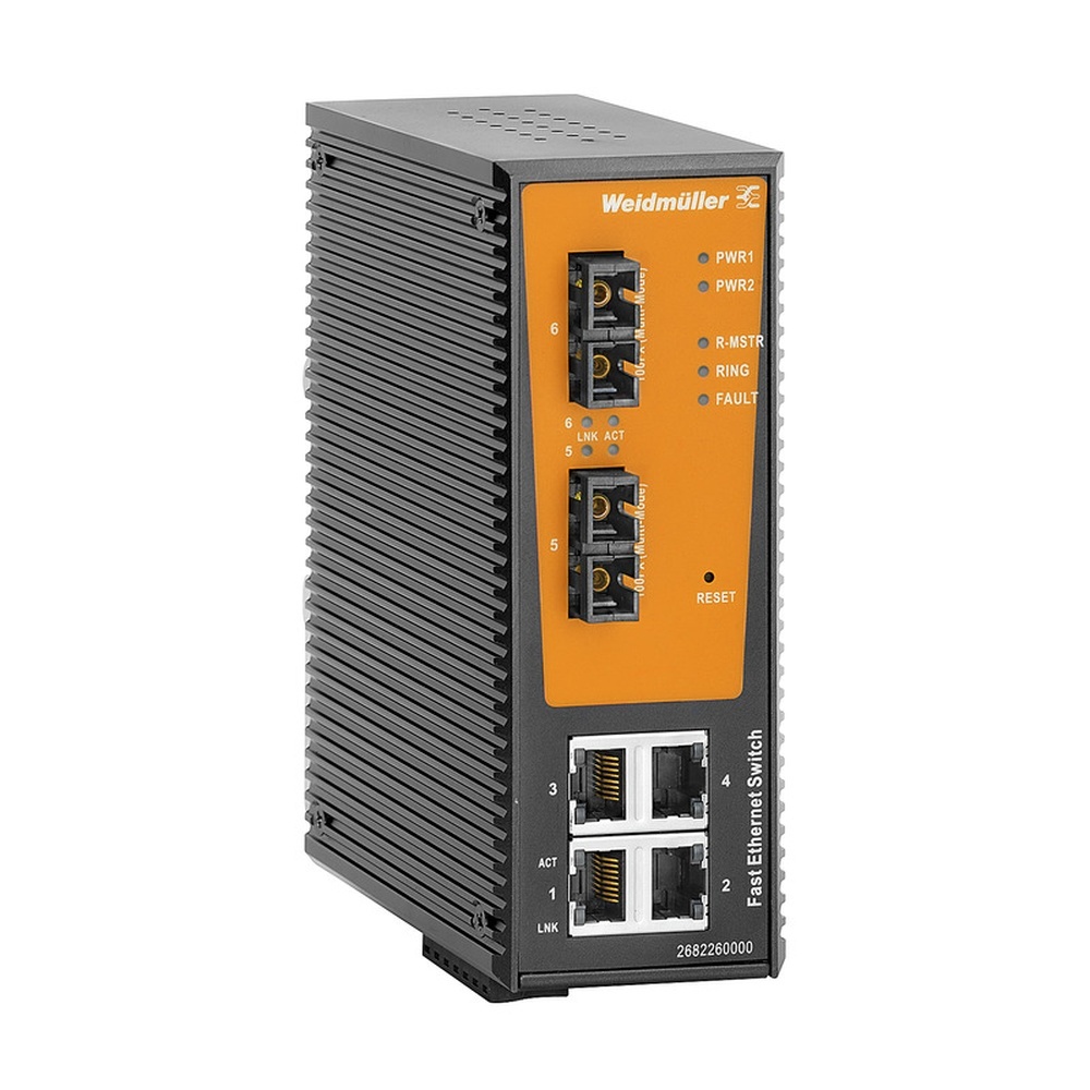 Weidmüller Netzwerk Switch 2682270000 Typ IE-SW-AL06LM-4TX-2SCS