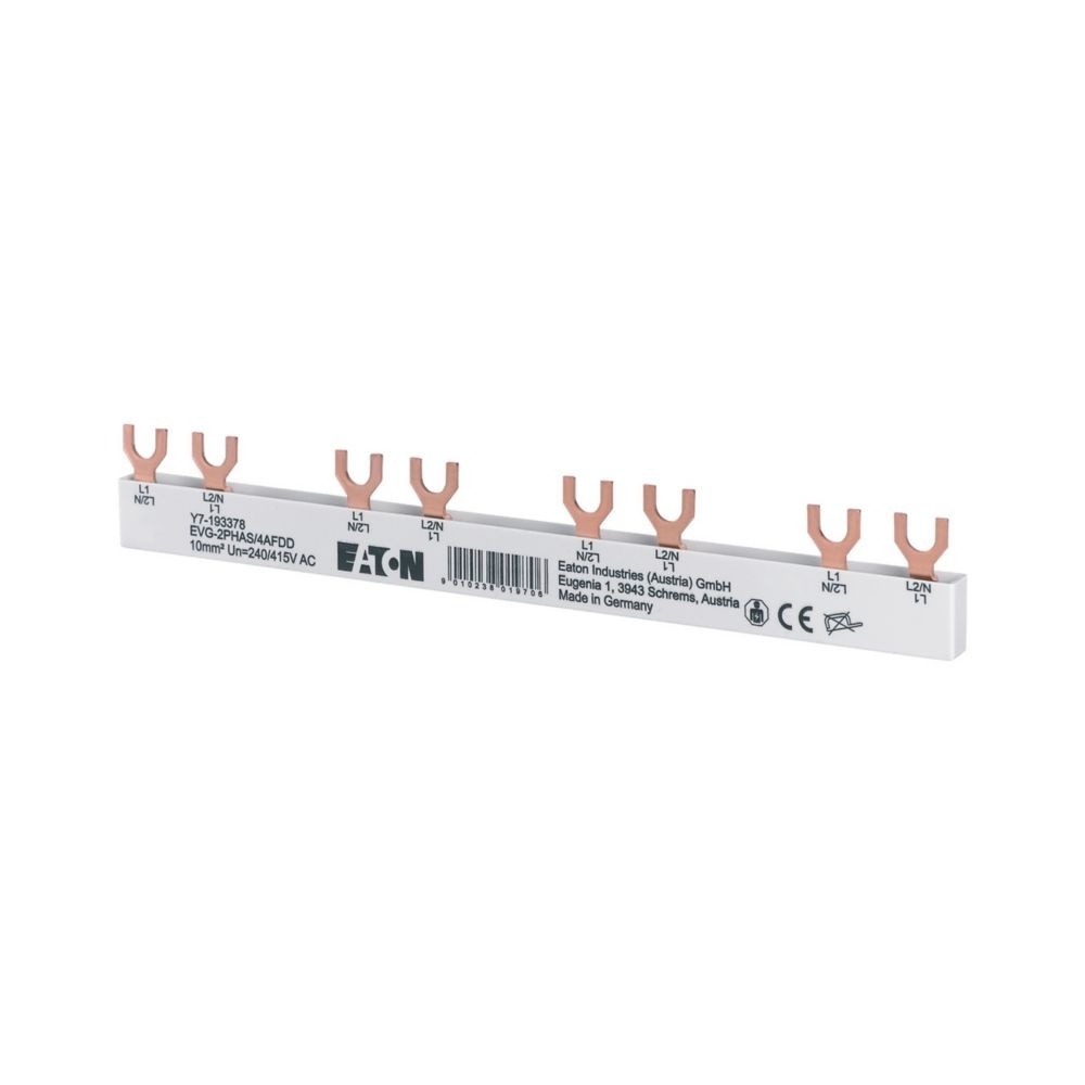 Eaton Einphasenschiene zur Verschienung von 4 AFDD 193378 Typ BUSBAR EVG-2PHAS 4AFDD