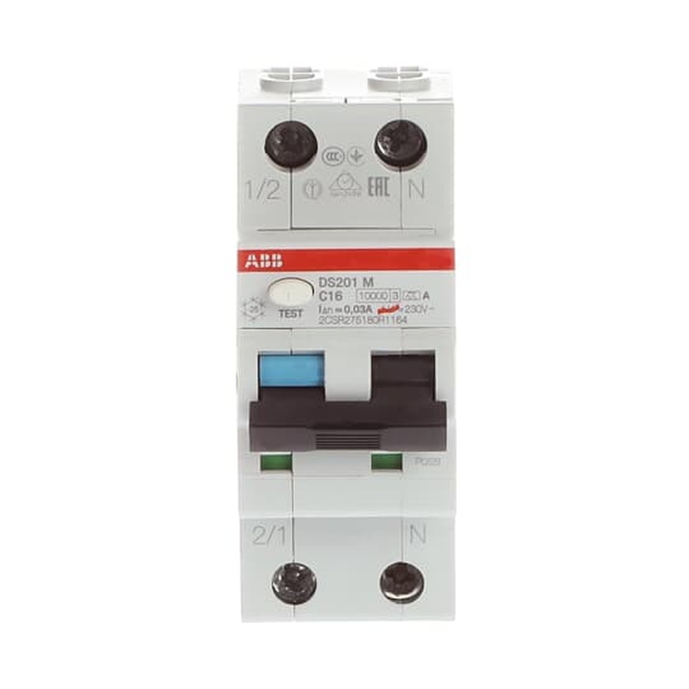 ABB Kombination FI Schalter Leitungsschutzschalter 2CSR275180R1164 Typ DS201MA-C16/0,03