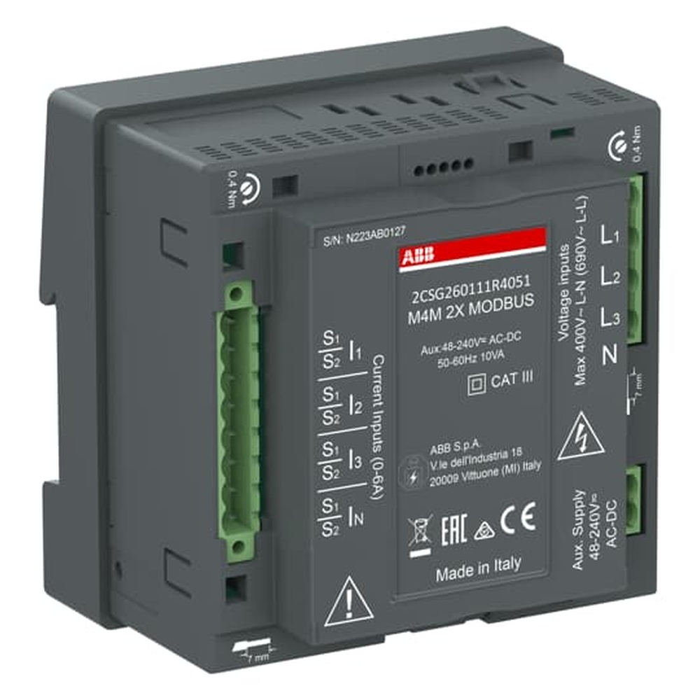 ABB Netzanalysegerät 2CSG239165R4051 Typ M4M 2X ETHERNET PQ2+RTS
