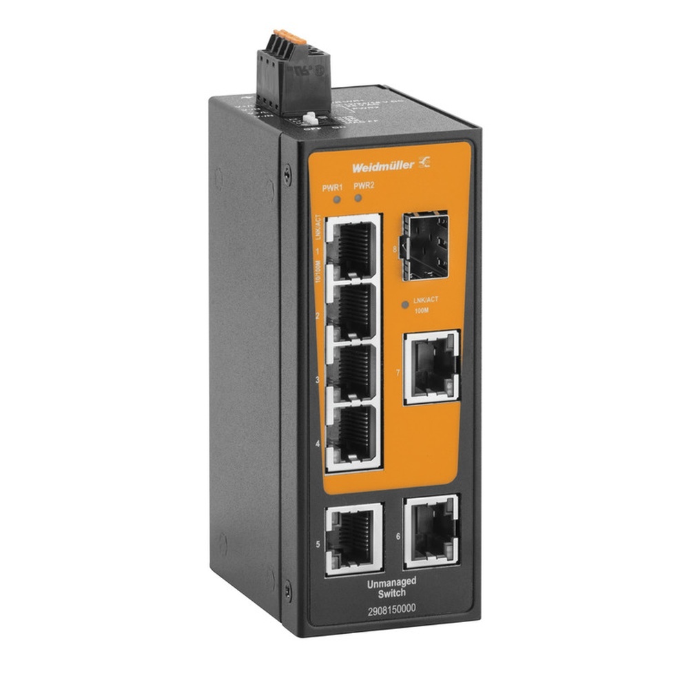 Weidmüller Netzwerk Switch 2908150000 Typ IE-SW-BLB-08-7TX-1FESFP