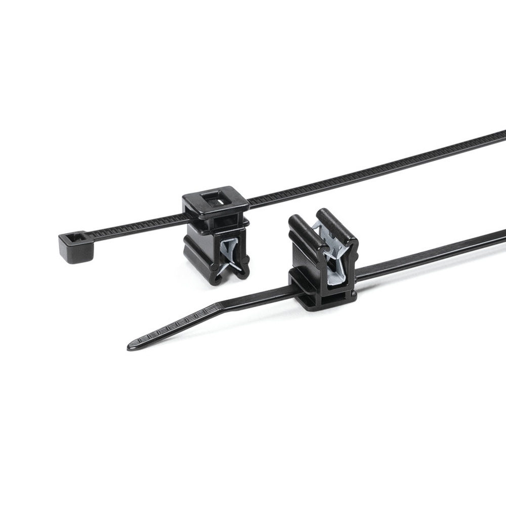 Hellermann Tyton Befestigungsbinder 150-76090 Typ T30REC4A-PA66HS/PA66HIRHS-BK (500)