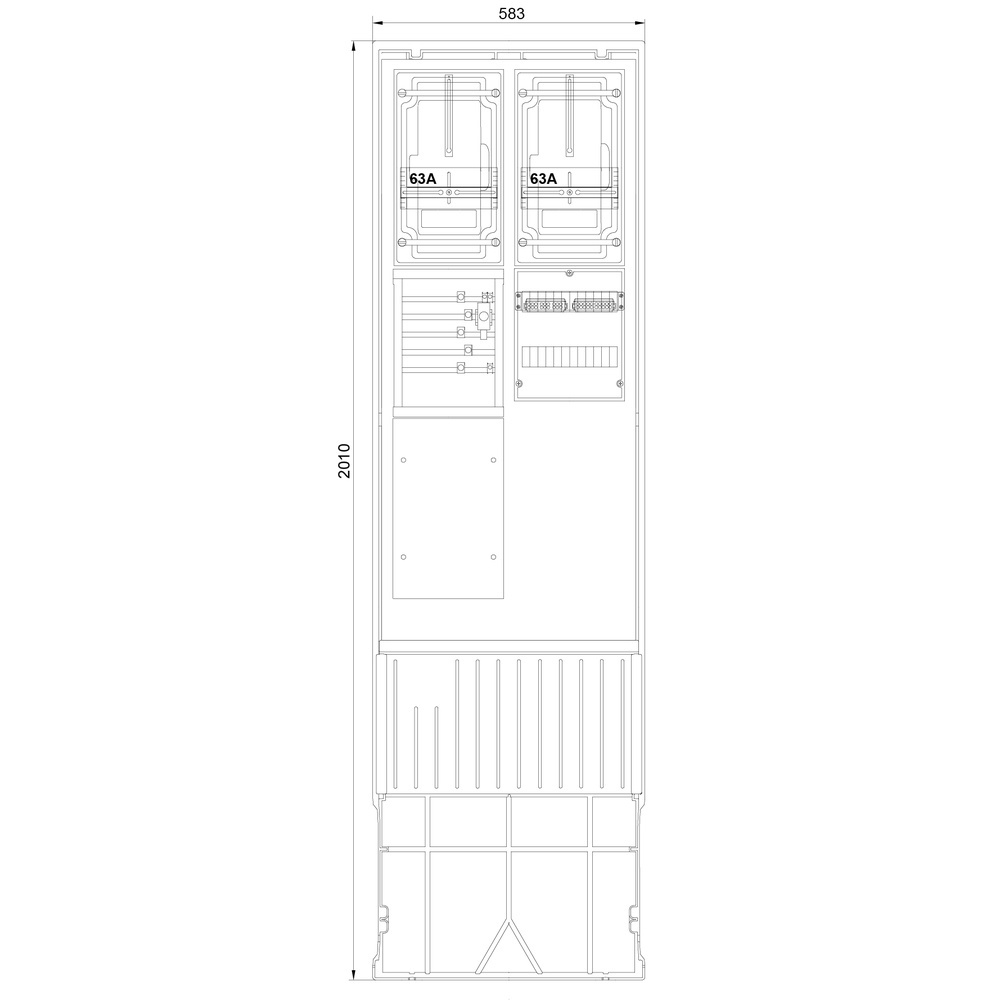 f-tronic Zähleranschlusssäule ZSA202-2-2ZK-TSG-HT Nr. 7160117