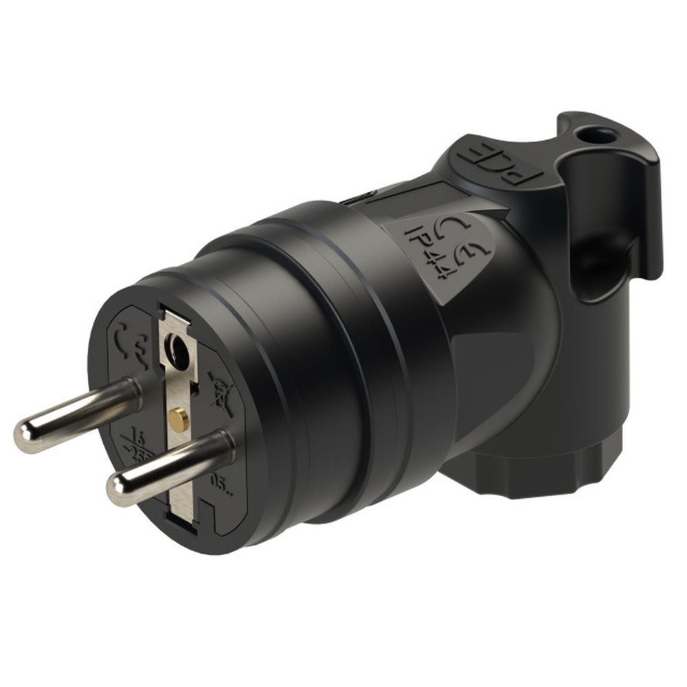 PC Electric Winkelstecker Vollgummi 05832-s