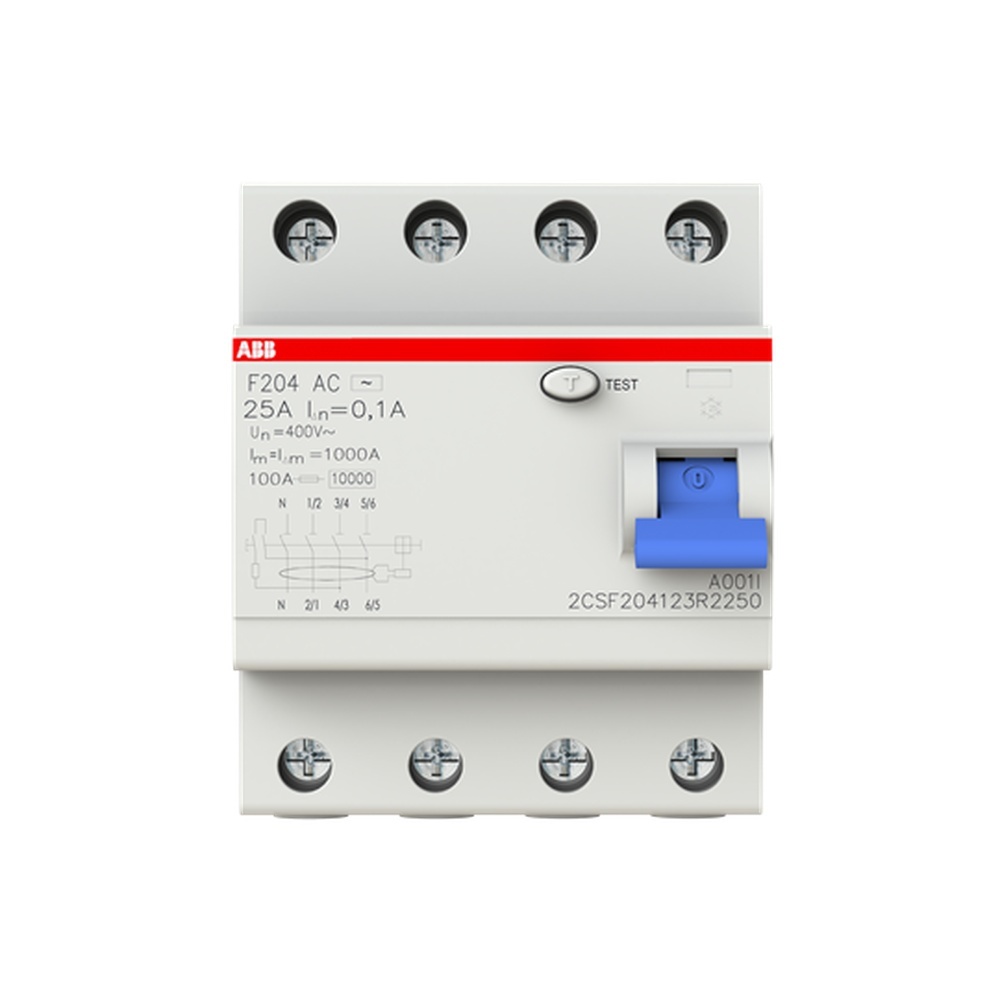ABB Fehlerstrom Schutzschalter 2CSF204123R2250 Typ F204A-25/0,1L