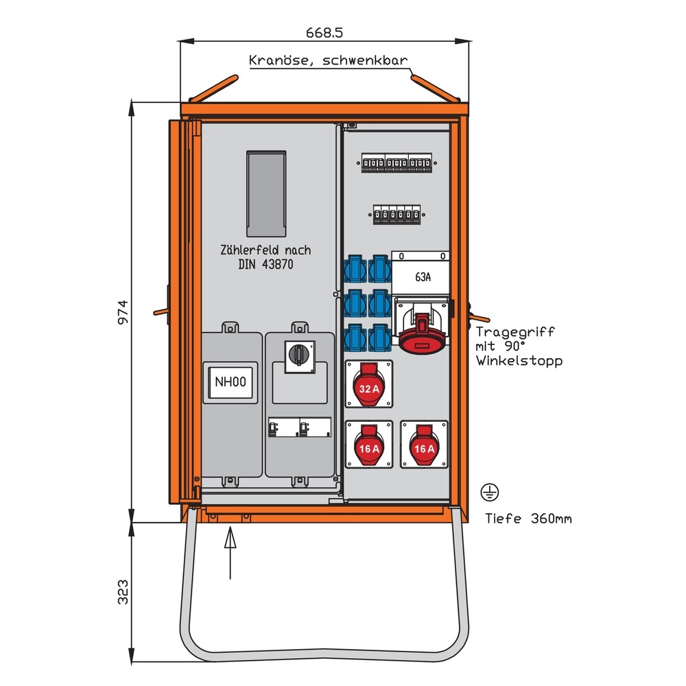 Walther-Werke Anschlussverteiler Schrank WAV0170R1