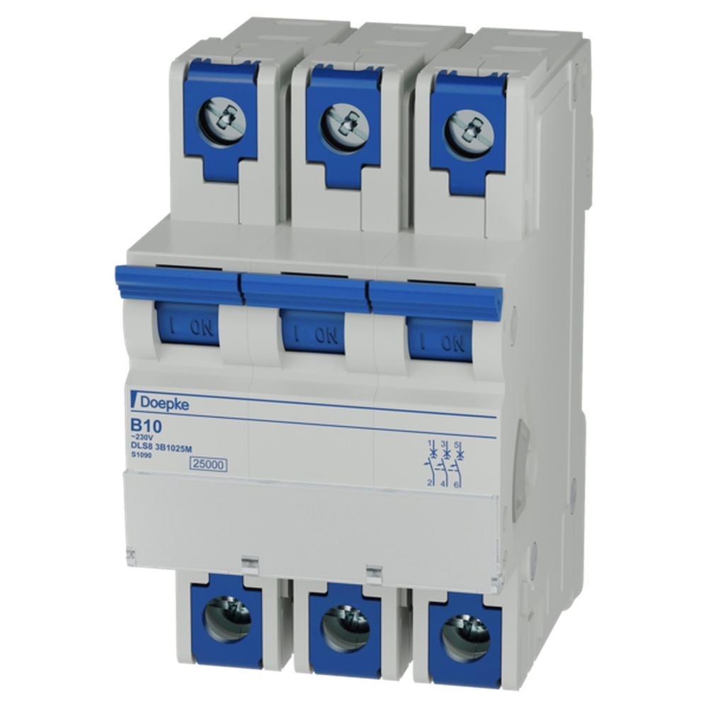 Doepke LS Schalter 3p B Char 09860010 Typ DLS 8 3B1025M Doepke LS Schalter 3p B Char 09860010 Typ DLS 8 3B1025M