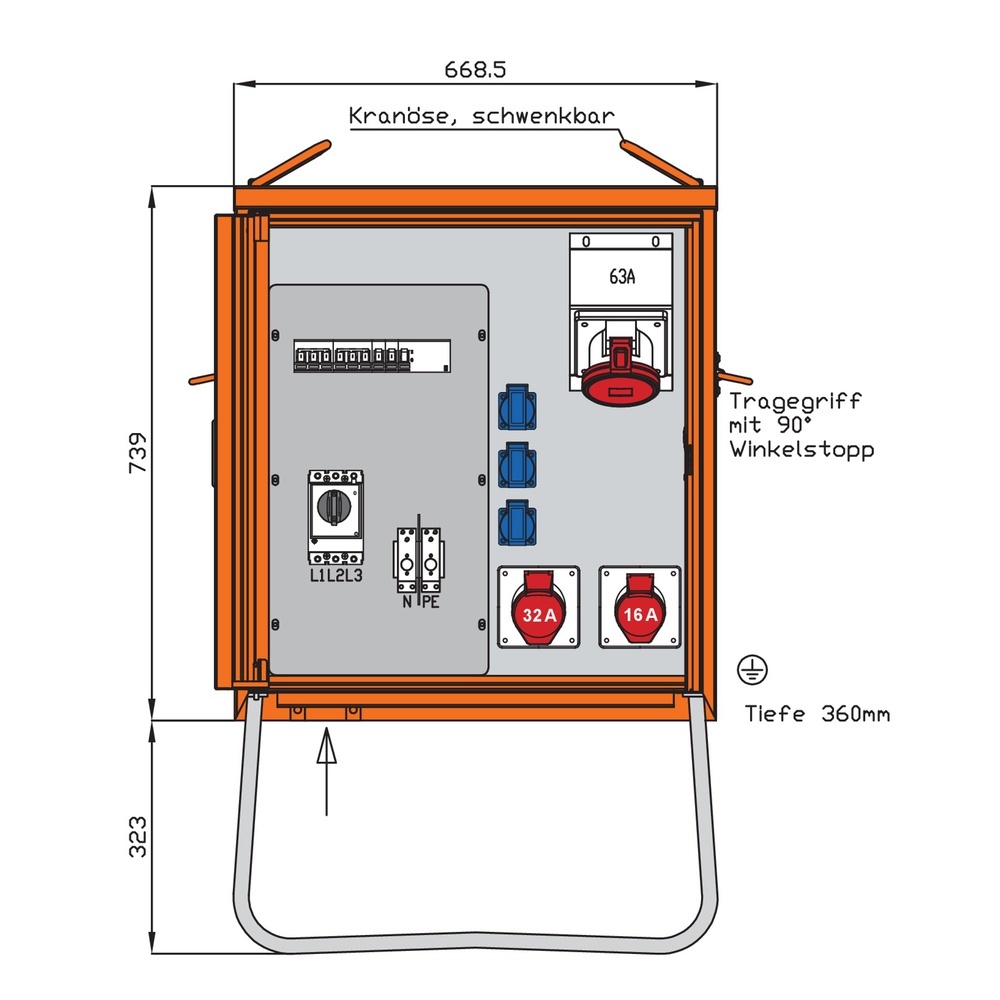 Walther-Werke Verteilerschrank 44kVA WV0359R1