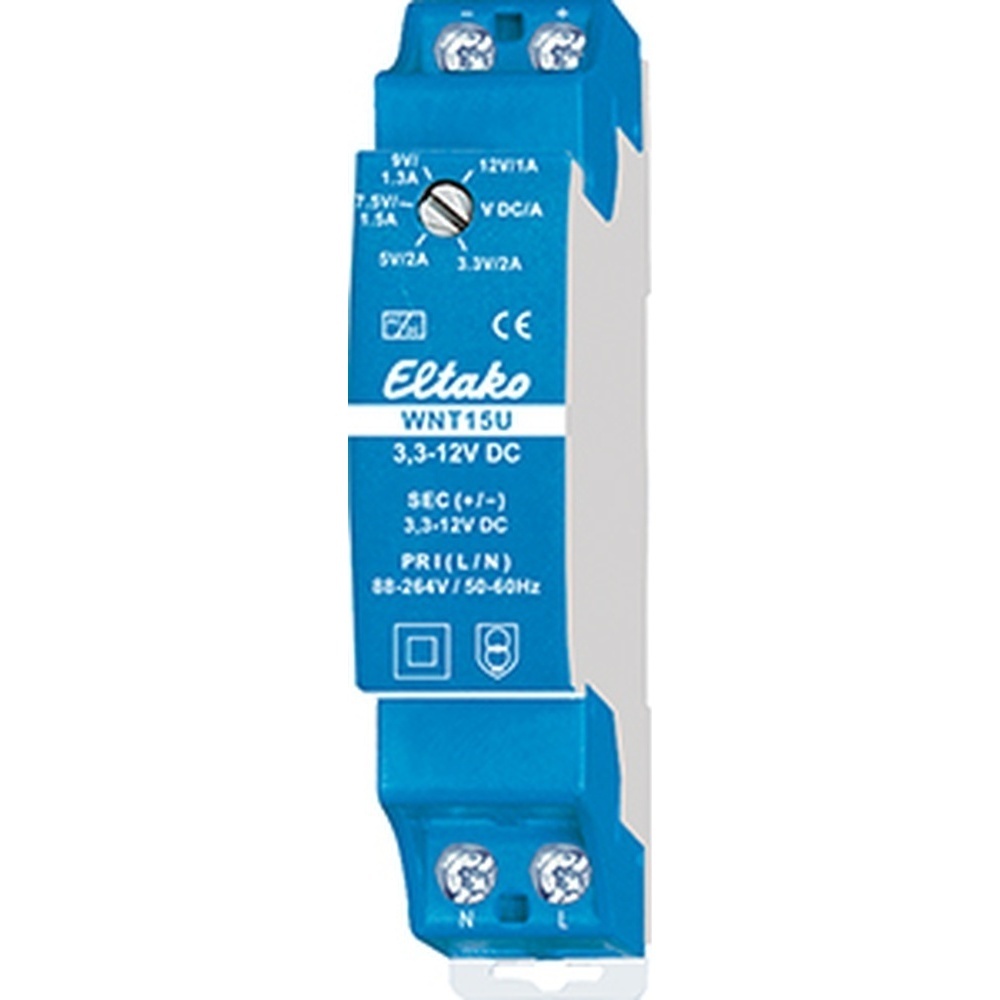 ELTAKO Universal Weitbereichs Schaltnetzteil 20000175 Typ WNT15U/3,3-12VDC