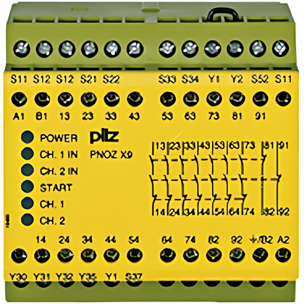 Pilz Sicherheitsschaltgerät 774606 Typ PNOZ X9 200-230VAC 24VDC 7n/o 2n/c 2so