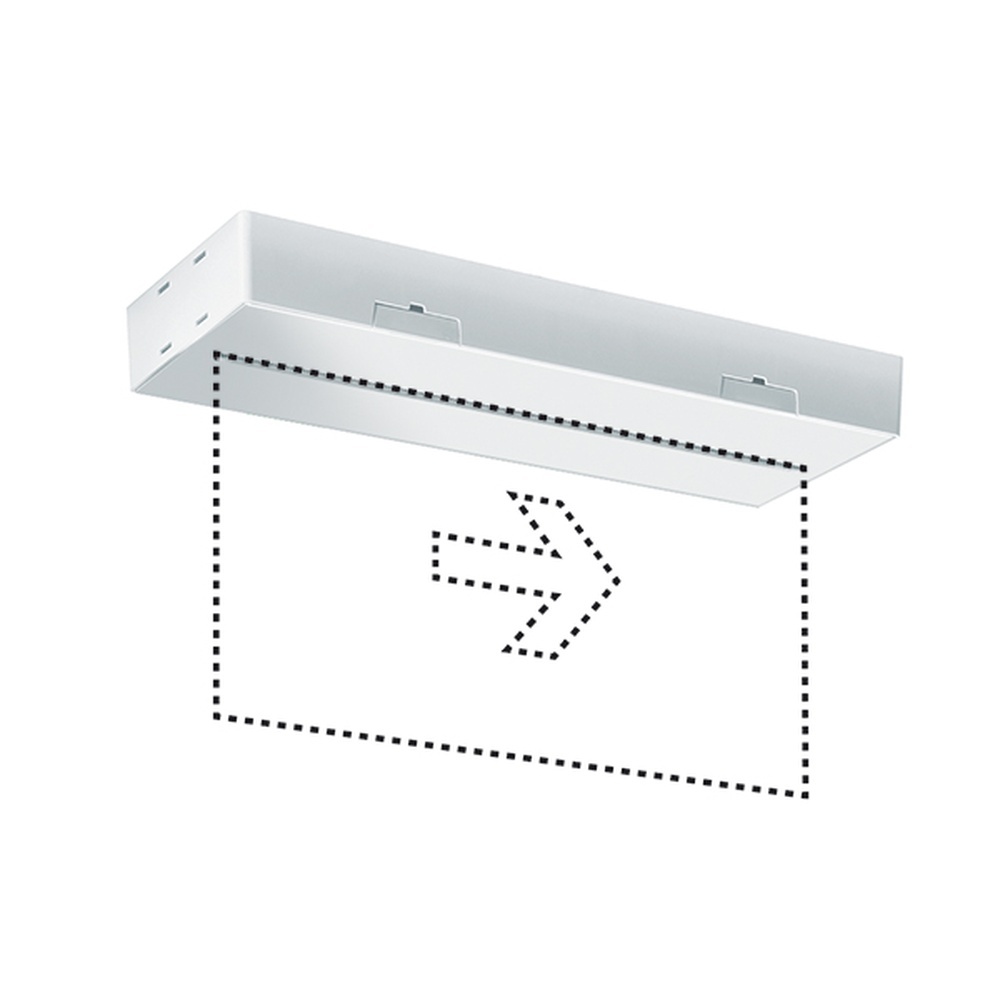 ESYLUX Notleuchte EN10077210 Typ SLX 32 LEDi Display 3h weiß