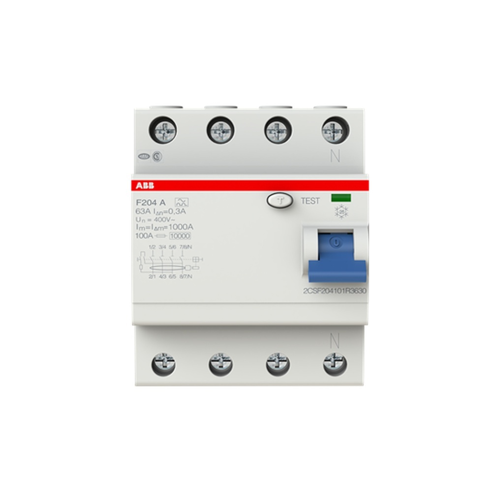 ABB FI Schutzschalter 2CSF204101R3630 Typ F204A-63/0,3