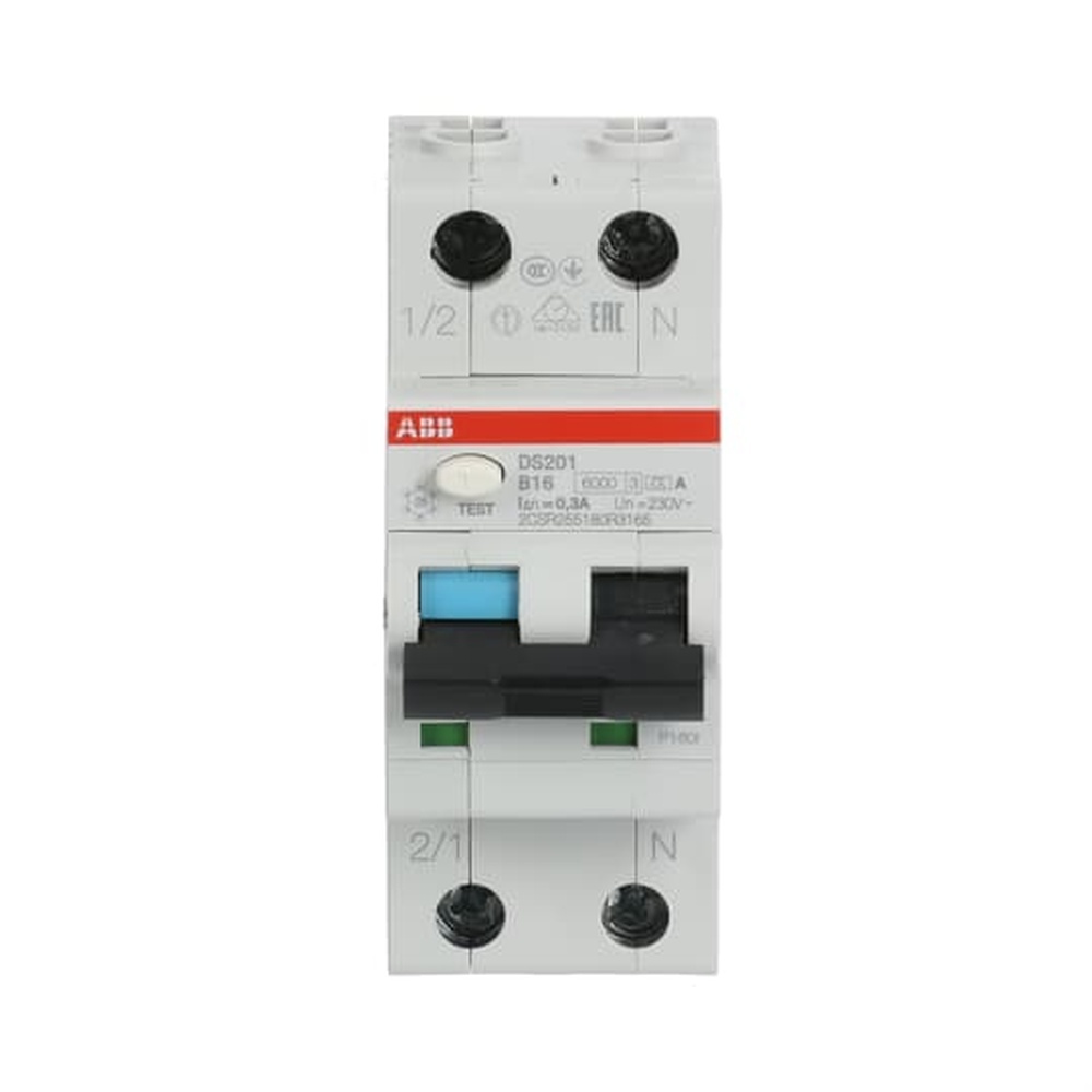 ABB Kombination FI Schalter Leitungsschutzschalter 2CSR255180R3165 Typ DS201A-B16/0,3