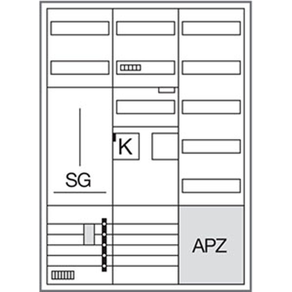 Hager Komplettschrank ZB33SET15LS