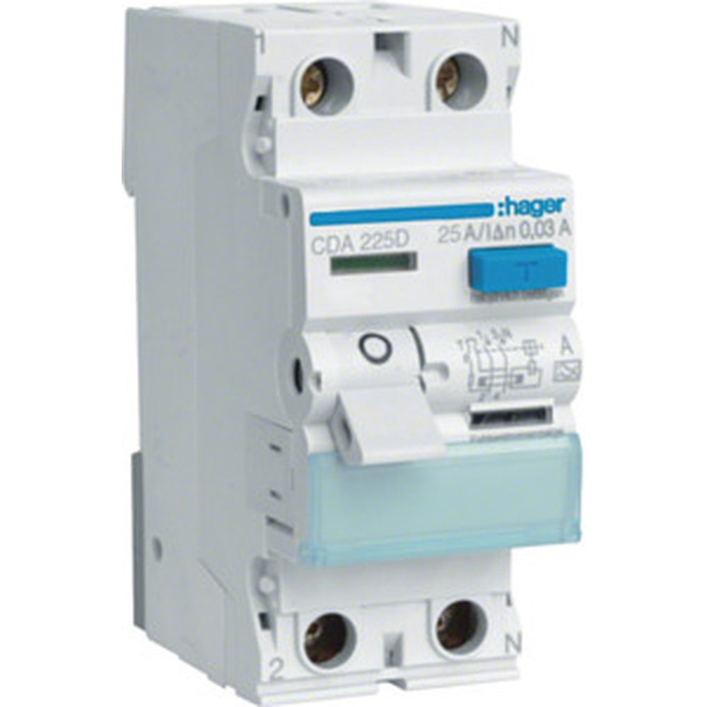 Hager Fehlerstromschutzschalter CDA225D Hager Fehlerstromschutzschalter CDA225D