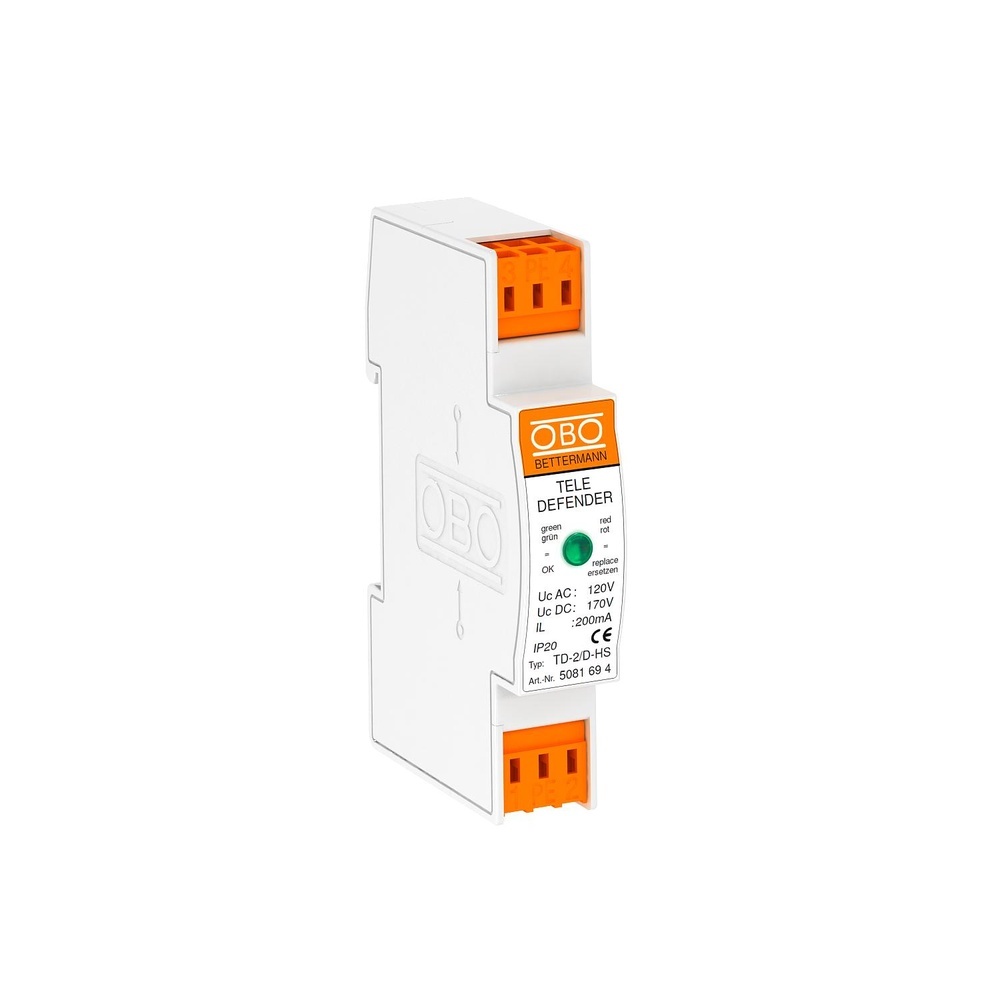 OBO Bettermann Überspannungsschutzgerät 5081694 Typ TD-2/D-HS