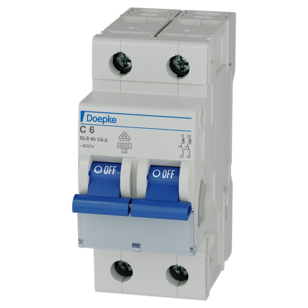 Doepke LS Schalter 2p C Char 09914259 Typ DLS 6H C6-2 6KA Doepke LS Schalter 2p C Char 09914259 Typ DLS 6H C6-2 6KA