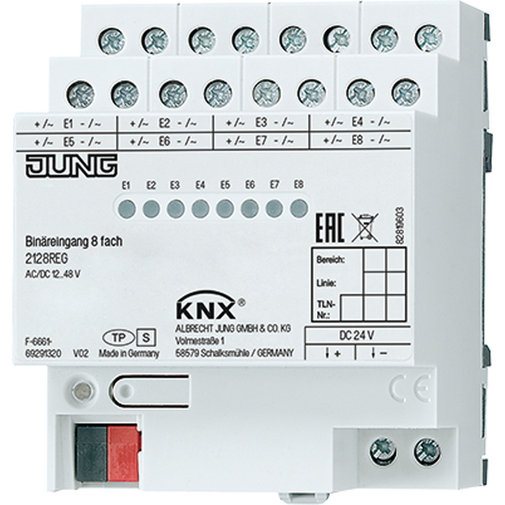 Jung Binäreingang 8fach 2128 REG
